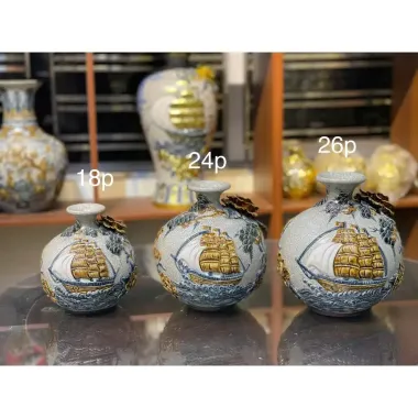 Bình Hút Lộc Thuận Buồm Gốm Sứ Bát Tràng Cao Cấp - Giảm 22% Chỉ Còn 489k 1