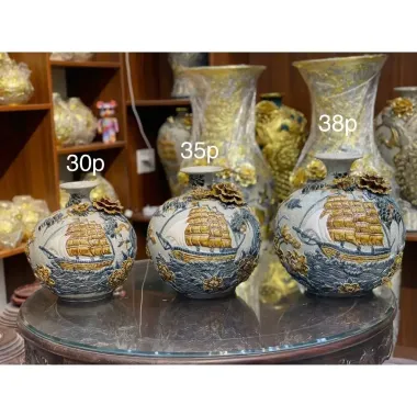 Bình Hút Lộc Thuận Buồm Gốm Sứ Bát Tràng Cao Cấp - Giảm 22% Chỉ Còn 489k 3