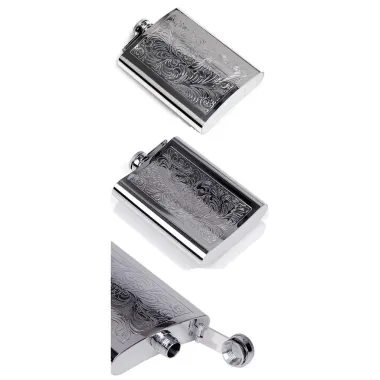 Bình Inox Đựng Rượu Honest 250ml Hoa Văn Chất Lượng Cao - Giảm 76.000đ 4