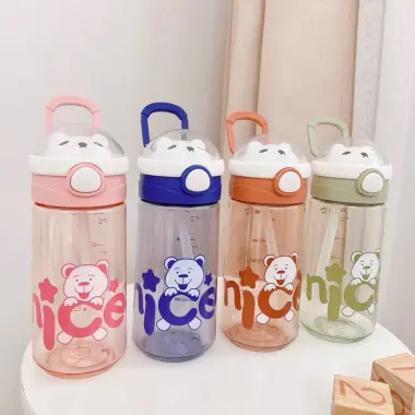 Bình Nước Cho Bé 550ML Chất Liệu An Toàn PP+PC Giá Rẻ Chỉ 58K 2