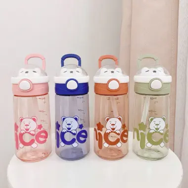 Bình Nước Cho Bé 550ML Chất Liệu An Toàn PP+PC Giá Rẻ Chỉ 58K 4