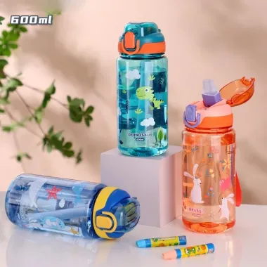 Bình Nước Cho Bé 600ml Chống Tràn Giá Rẻ Chỉ 69k Thay vì 89k!