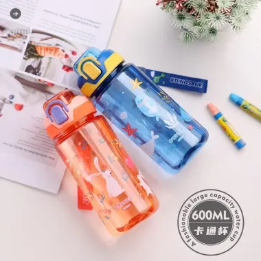 Bình Nước Cho Bé 600ml Chống Tràn Giá Rẻ Chỉ 69k Thay vì 89k!