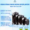 Bình Tông Inox Đựng Rượu Nước Siêu Bền 0.25L-5L Du Lịch Dã Ngoại Tặng Túi Da 2