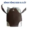 Bình Tông Inox Đựng Rượu Nước Siêu Bền 0.25L-5L Du Lịch Dã Ngoại Tặng Túi Da 12