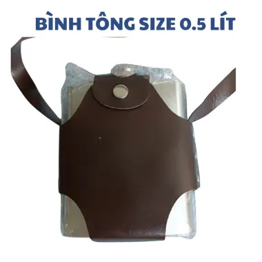 Bình Tông Inox Đựng Rượu Nước Siêu Bền 0.25L-5L Du Lịch Dã Ngoại Tặng Túi Da 12