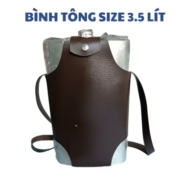 Bình Tông Inox Đựng Rượu Nước Siêu Bền 0.25L-5L Du Lịch Dã Ngoại Tặng Túi Da 15