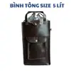 Bình Tông Inox Đựng Rượu Nước Siêu Bền 0.25L-5L Du Lịch Dã Ngoại Tặng Túi Da 16