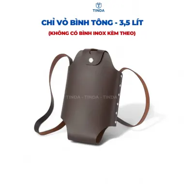 Bình Tông Inox Đựng Rượu Nước Siêu Bền 0.25L-5L Du Lịch Dã Ngoại Tặng Túi Da 18