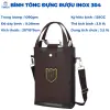 Bình Tông Inox Đựng Rượu Nước Siêu Bền 0.25L-5L Du Lịch Dã Ngoại Tặng Túi Da 21