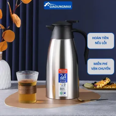 Bình Ủ Trà Inox 304 2L Giá Rẻ - Phích Giữ Nhiệt 2.000ml Chất Lượng Cao 229k
