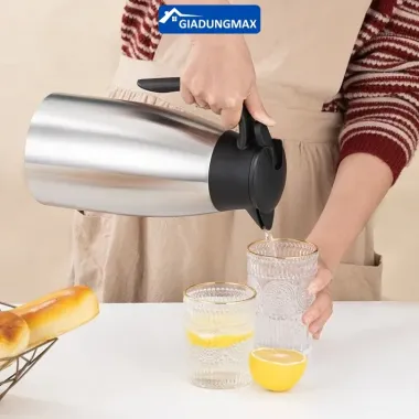 Bình Ủ Trà Inox 304 2L Giá Rẻ - Phích Giữ Nhiệt 2.000ml Chất Lượng Cao 229k