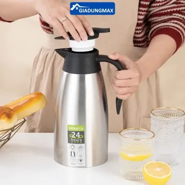 Bình Ủ Trà Inox 304 2L Giá Rẻ - Phích Giữ Nhiệt 2.000ml Chất Lượng Cao 229k