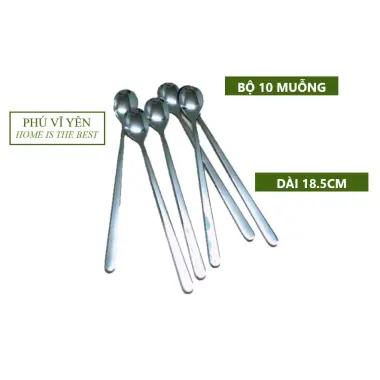 Bộ 10 Muỗng Cà Phê Inox Dài 18.5cm Giá Rẻ Chỉ 28000đ - Loại Xịn Chất Lượng Cao 2