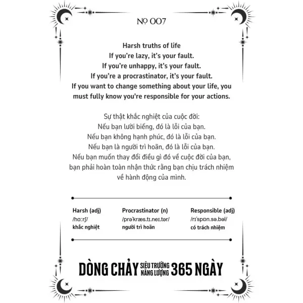 Hướng dẫn chi tiết cách học song ngữ với bộ 2 sách 365 Days Of Supper Energy Flow và audio kèm theo
