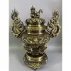 Bộ Đỉnh Thờ Lư Thờ Bằng Đồng Nguyên Chất Hun Màu Giả Cổ Cao Cấp F34 Tam Sự Ngũ Sự - Đại Bái 555 6