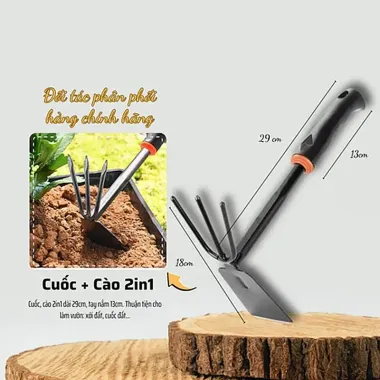 Bộ Dụng Cụ Làm Vườn Thép Chống Trơn 4 Món Giá Rẻ Chỉ 35.000đ 6
