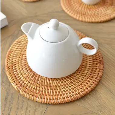 Bộ Lót Cốc Mây STAY ECO - Lót Chén Uống Trà Decor, Giá Rẻ 40k! 5