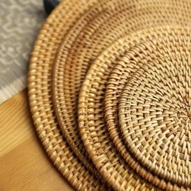 Bộ Lót Cốc Mây STAY ECO - Lót Chén Uống Trà Decor, Giá Rẻ 40k! 8