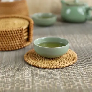 Bộ Lót Cốc Mây STAY ECO - Lót Chén Uống Trà Decor, Giá Rẻ 40k! 10