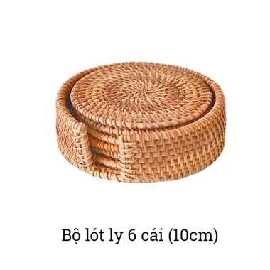 Bộ Lót Cốc Mây STAY ECO - Lót Chén Uống Trà Decor, Giá Rẻ 40k! 11