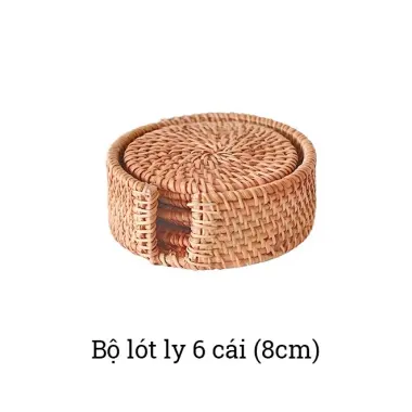 Bộ Lót Cốc Mây STAY ECO - Lót Chén Uống Trà Decor, Giá Rẻ 40k! 12