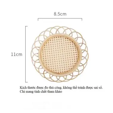 Bộ Lót Cốc Mây STAY ECO - Lót Chén Uống Trà Decor, Giá Rẻ 40k! 19