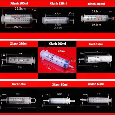 Bơm Xilanh 500ml Cỡ Lớn - Ống Tiêm 500cc Giá Rẻ 109000đ 6 Bơm Xilanh 500ml Cỡ Lớn - Ống Tiêm 500cc Giá Rẻ 109000đ 6