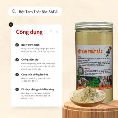 Bột Tam Thất Bắc SAPA Chính Hãng - Củ To Thơm Chuẩn, Giá Tốt 75k 4