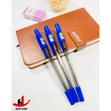 Bút Bi Bấm Mực Dầu Baoke Mực Xanh Đen 1.0mm B59 Giá Rẻ 50k hộp 12 chiếc 13