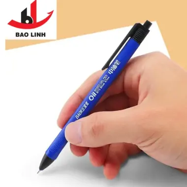 Bút Bi Bấm Mực Dầu Baoke Mực Xanh Đen 1.0mm B59 Giá Rẻ 50k hộp 12 chiếc 16