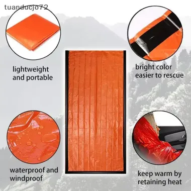 Cá Tuyết khẩn cấp Mylar túi ngủ: nket nhiệt không thấm nước cho cắm trại & đi bộ đường dài 5 Cá Tuyết khẩn cấp Mylar túi ngủ: nket nhiệt không thấm nước cho cắm trại & đi bộ đường dài 5