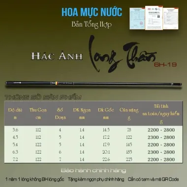 Cần Câu Tay Hắc Ảnh Long Thần 6H - Giảm 225k, Chỉ 750k, Mua Ngay Hoa Mực Nước 4 Cần Câu Tay Hắc Ảnh Long Thần 6H - Giảm 225k, Chỉ 750k, Mua Ngay Hoa Mực Nước 4