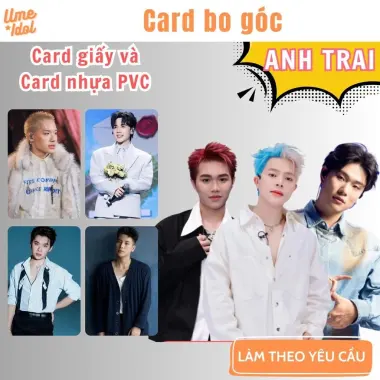 Card bo góc anh trai in yêu cầu HIEUTHUHAI, Quang Hùng, Rhyder - Giảm 19200 còn 15000 VND 2