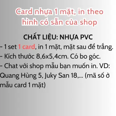 Card bo góc anh trai in yêu cầu HIEUTHUHAI, Quang Hùng, Rhyder - Giảm 19200 còn 15000 VND 10