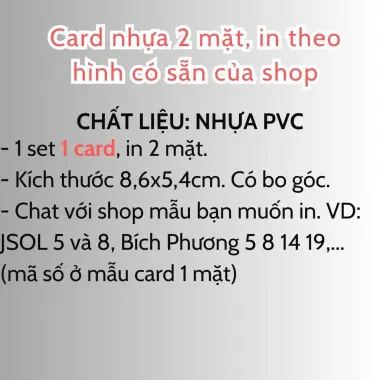Card bo góc anh trai in yêu cầu HIEUTHUHAI, Quang Hùng, Rhyder - Giảm 19200 còn 15000 VND 11