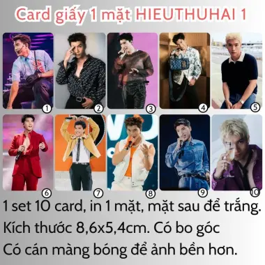 Card bo góc anh trai in yêu cầu HIEUTHUHAI, Quang Hùng, Rhyder - Giảm 19200 còn 15000 VND 17