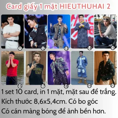 Card bo góc anh trai in yêu cầu HIEUTHUHAI, Quang Hùng, Rhyder - Giảm 19200 còn 15000 VND 18