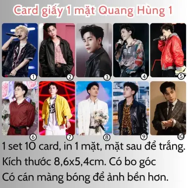Card bo góc anh trai in yêu cầu HIEUTHUHAI, Quang Hùng, Rhyder - Giảm 19200 còn 15000 VND 23