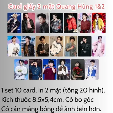 Card bo góc anh trai in yêu cầu HIEUTHUHAI, Quang Hùng, Rhyder - Giảm 19200 còn 15000 VND 25
