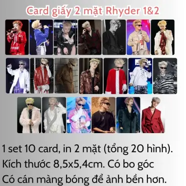 Card bo góc anh trai in yêu cầu HIEUTHUHAI, Quang Hùng, Rhyder - Giảm 19200 còn 15000 VND 31