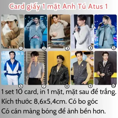 Card bo góc anh trai in yêu cầu HIEUTHUHAI, Quang Hùng, Rhyder - Giảm 19200 còn 15000 VND 35