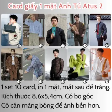 Card bo góc anh trai in yêu cầu HIEUTHUHAI, Quang Hùng, Rhyder - Giảm 19200 còn 15000 VND 36