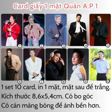 Card bo góc anh trai in yêu cầu HIEUTHUHAI, Quang Hùng, Rhyder - Giảm 19200 còn 15000 VND 38