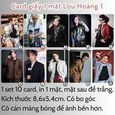 Card bo góc anh trai in yêu cầu HIEUTHUHAI, Quang Hùng, Rhyder - Giảm 19200 còn 15000 VND 50