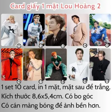 Card bo góc anh trai in yêu cầu HIEUTHUHAI, Quang Hùng, Rhyder - Giảm 19200 còn 15000 VND 51
