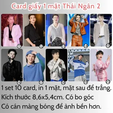 Card bo góc anh trai in yêu cầu HIEUTHUHAI, Quang Hùng, Rhyder - Giảm 19200 còn 15000 VND 60