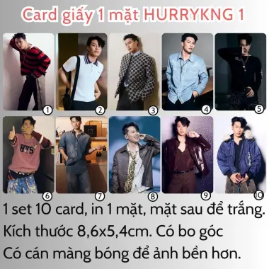 Card bo góc anh trai in yêu cầu HIEUTHUHAI, Quang Hùng, Rhyder - Giảm 19200 còn 15000 VND 65