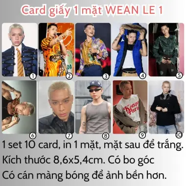 Card bo góc anh trai in yêu cầu HIEUTHUHAI, Quang Hùng, Rhyder - Giảm 19200 còn 15000 VND 68