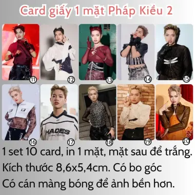 Card bo góc anh trai in yêu cầu HIEUTHUHAI, Quang Hùng, Rhyder - Giảm 19200 còn 15000 VND 72